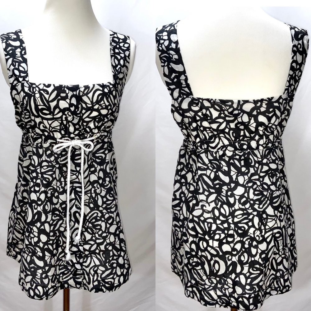 Anthropologie FEI  Drawstring Waist Sleeveless Cotton Top Halter Tunic